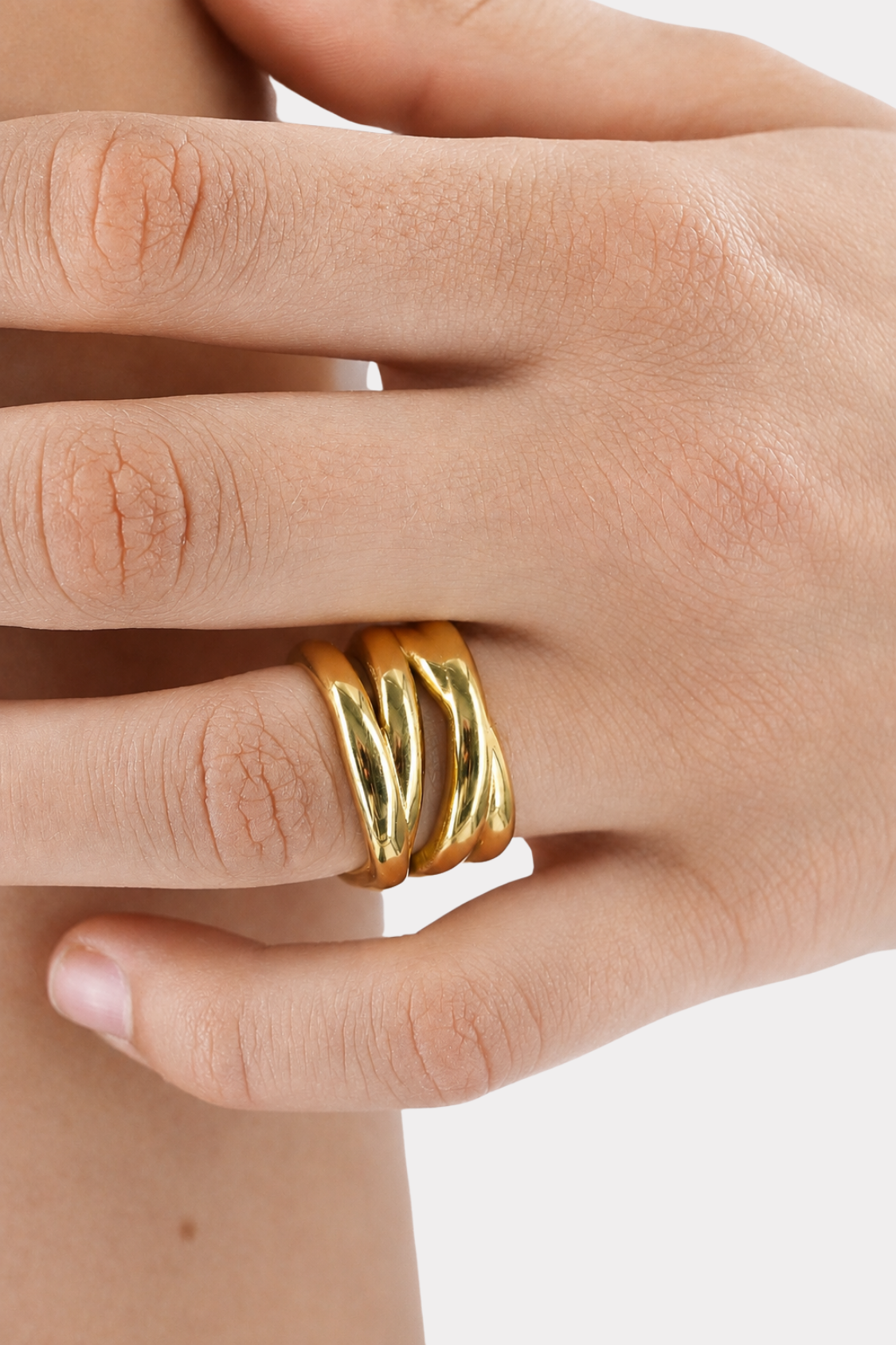 Layered ring - gold