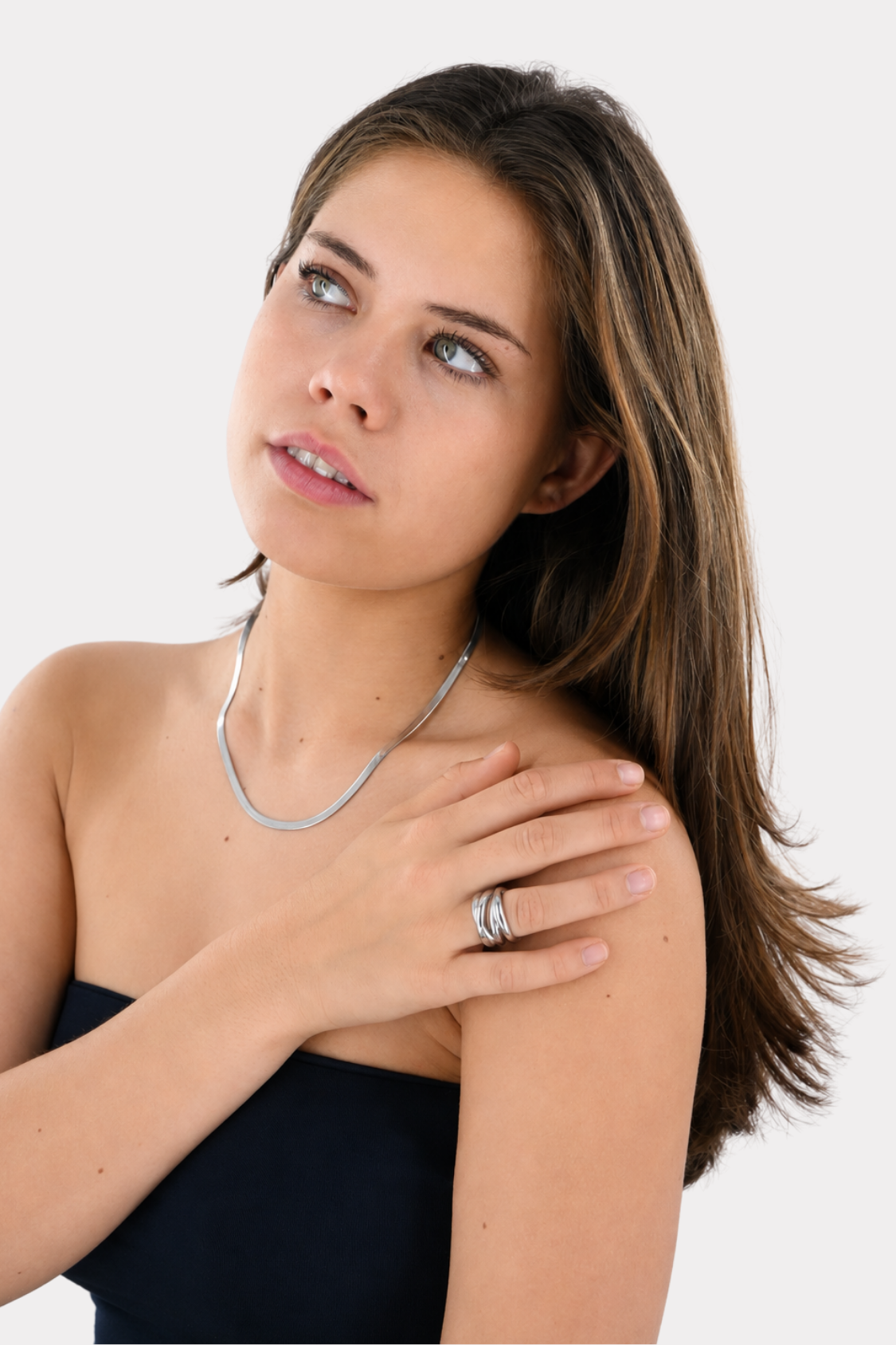 Layered ring - silver