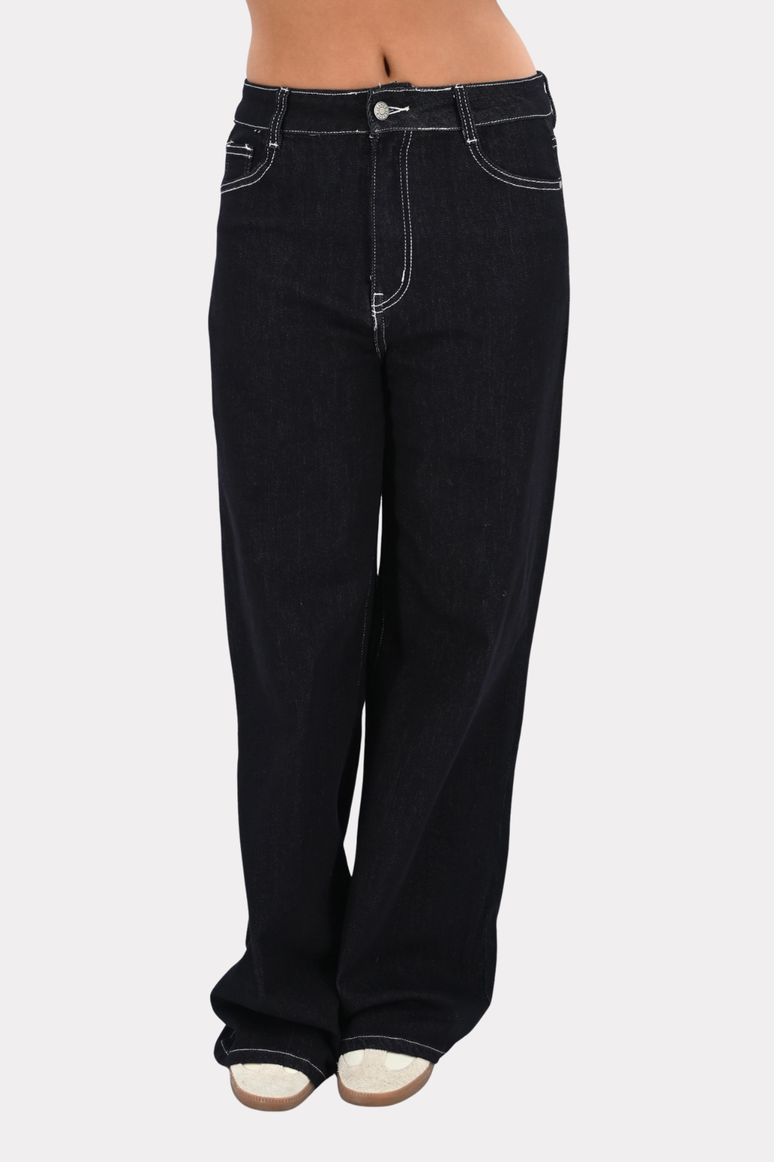 Autumn dark denim jeans - blue