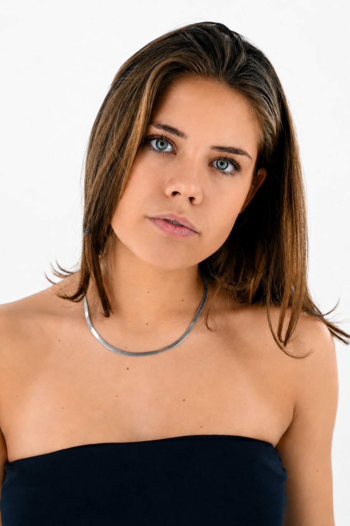 Basic flat necklace - zilver