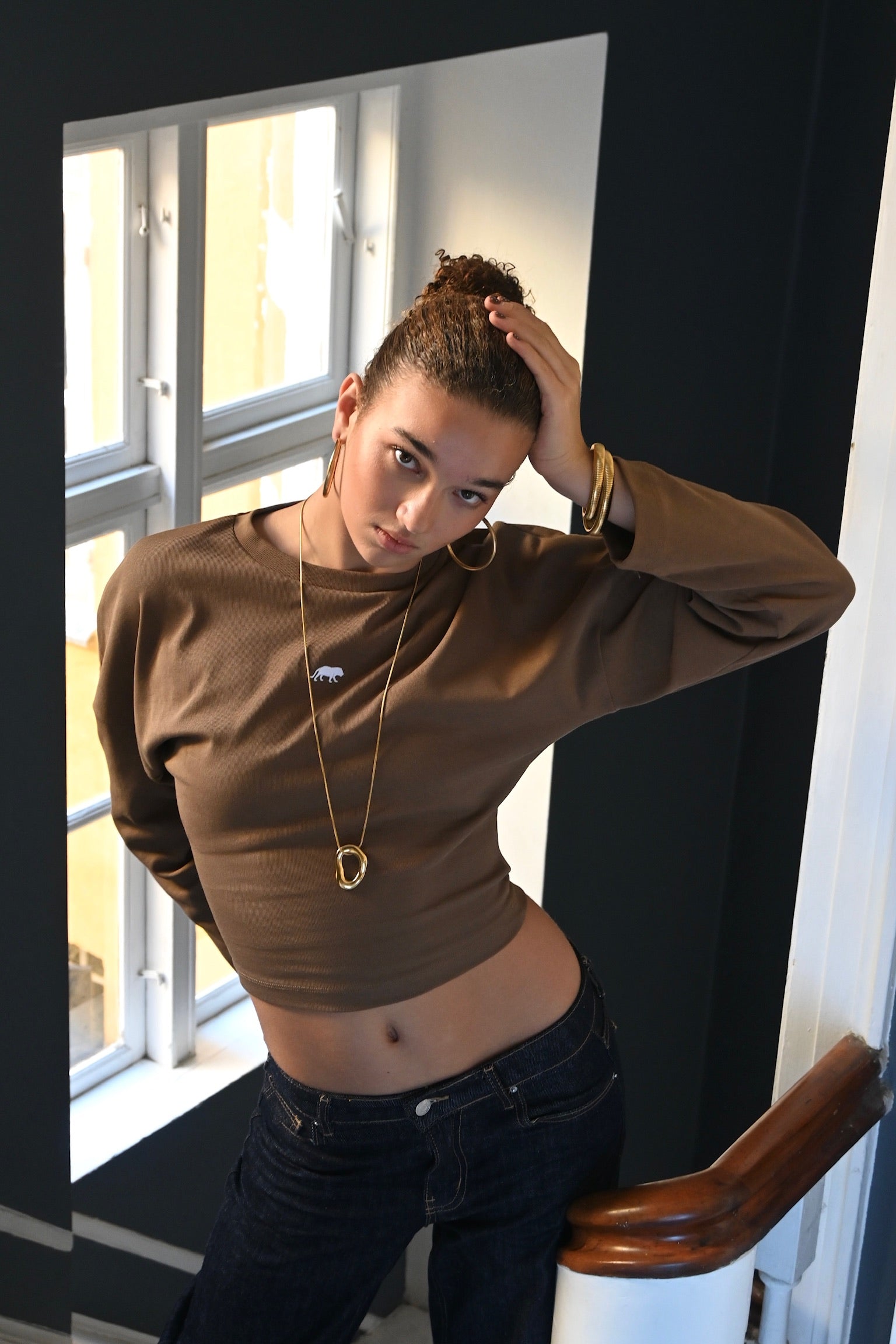 T-shirt Tiger ajusté - bleu marine