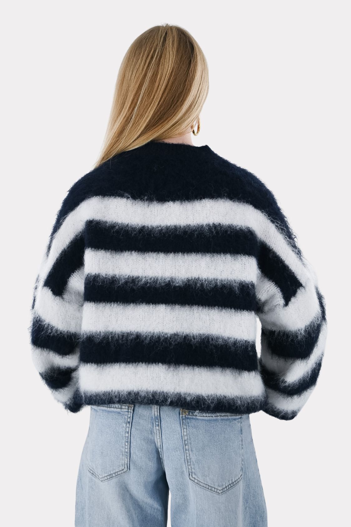 Molly en maille - marine/blanc