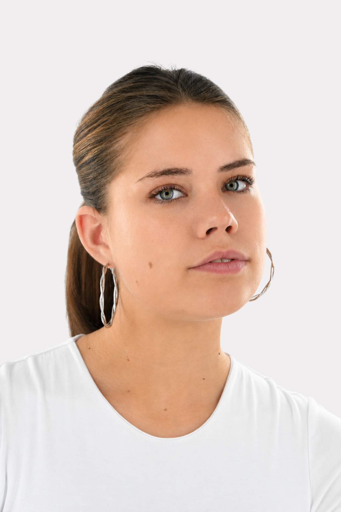 Twisted hoops - silver