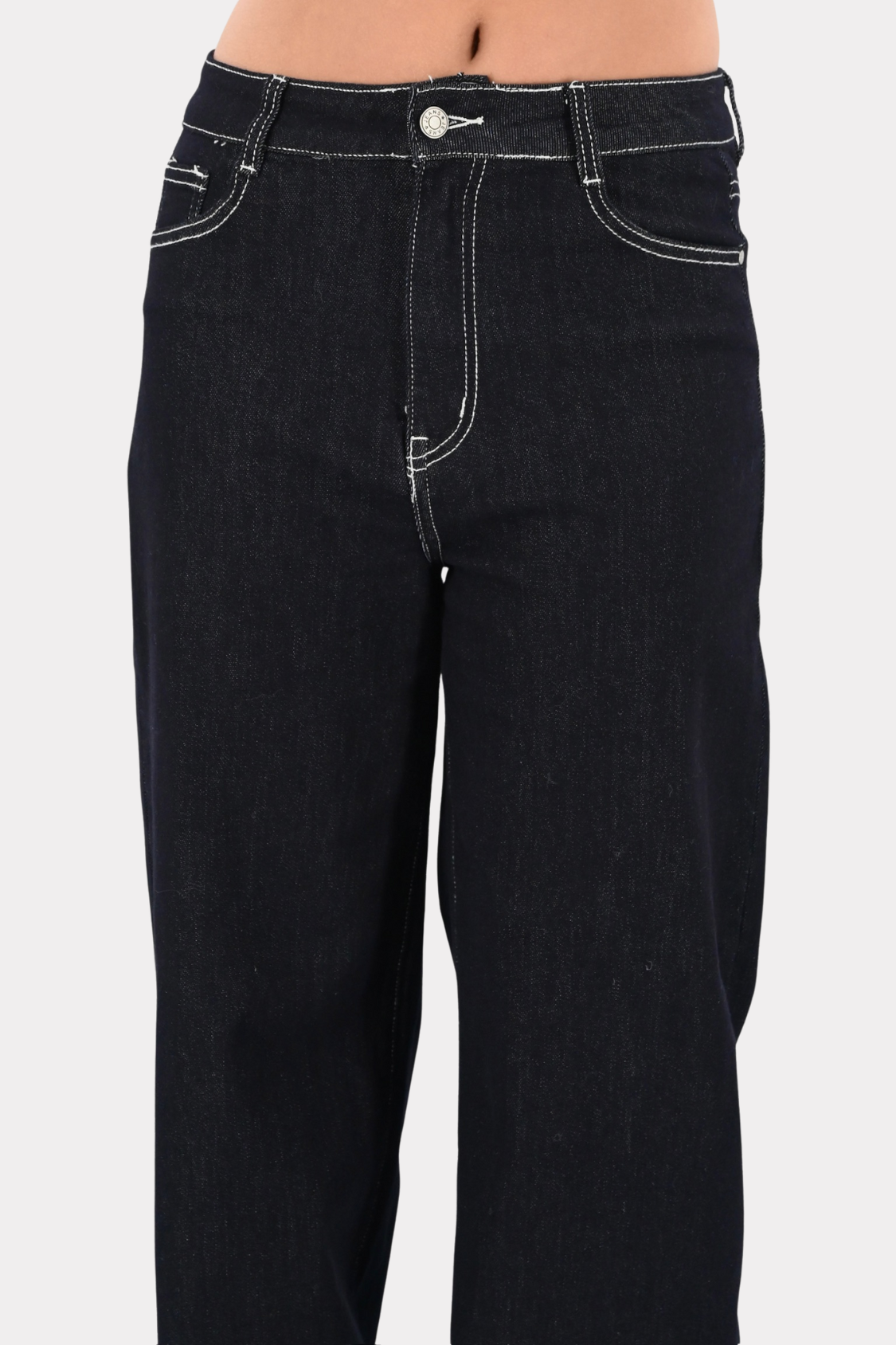 Autumn dark denim jeans - blue