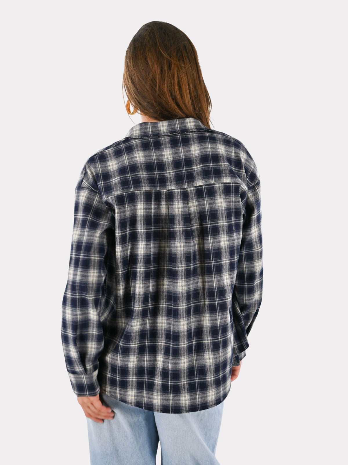 Flannel blouse - navy