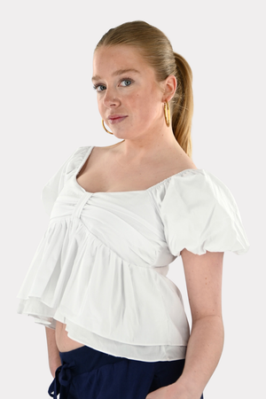 Blush blouse - white