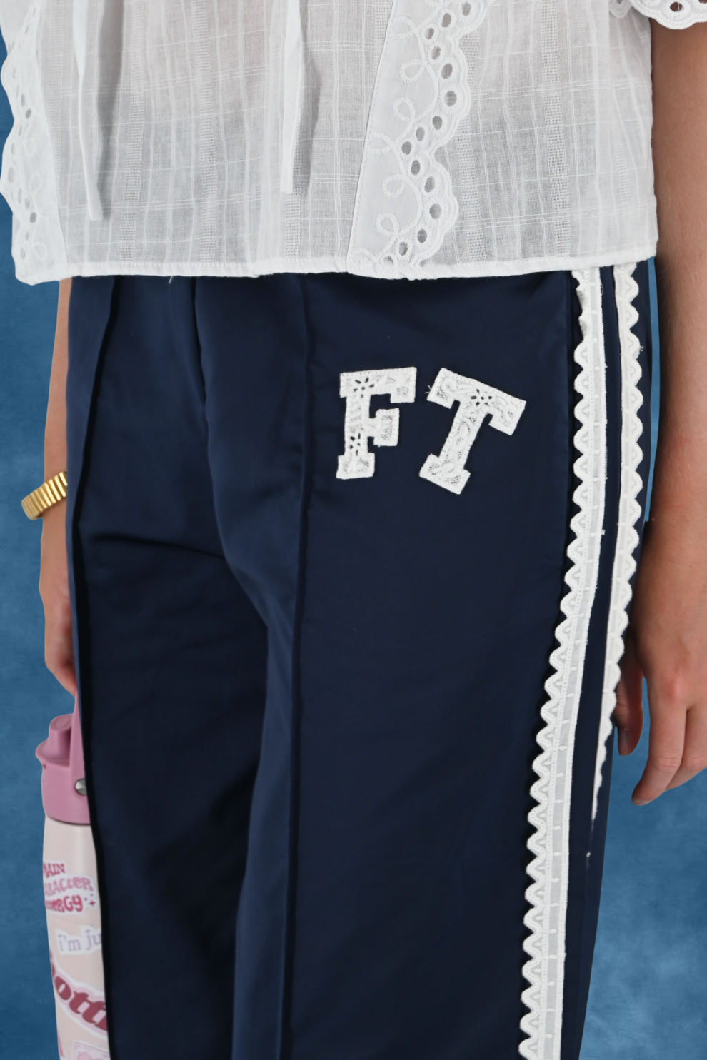 FT lace pants - navy