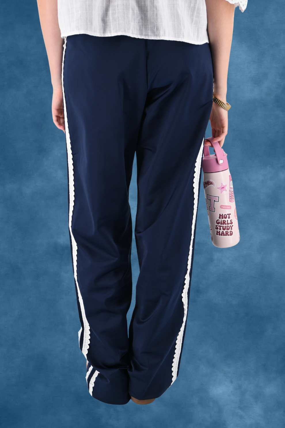 FT lace pants - navy