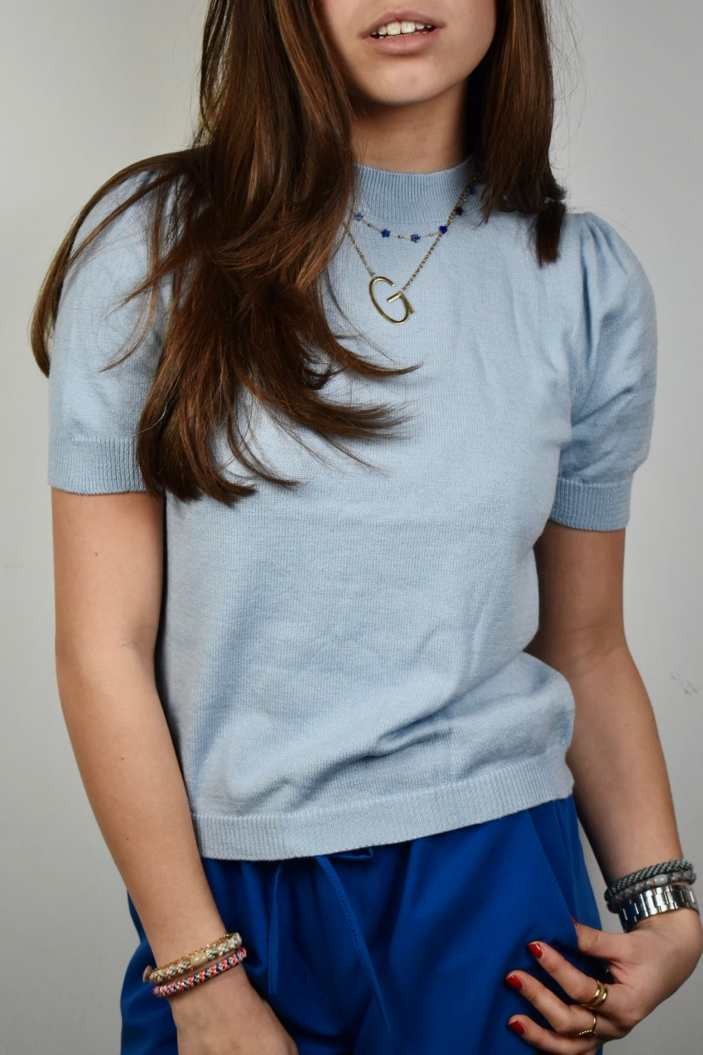 Stockholm top - light blue