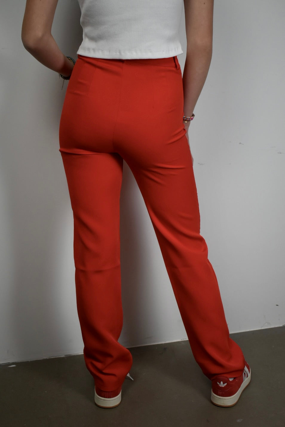 On fire pants - red