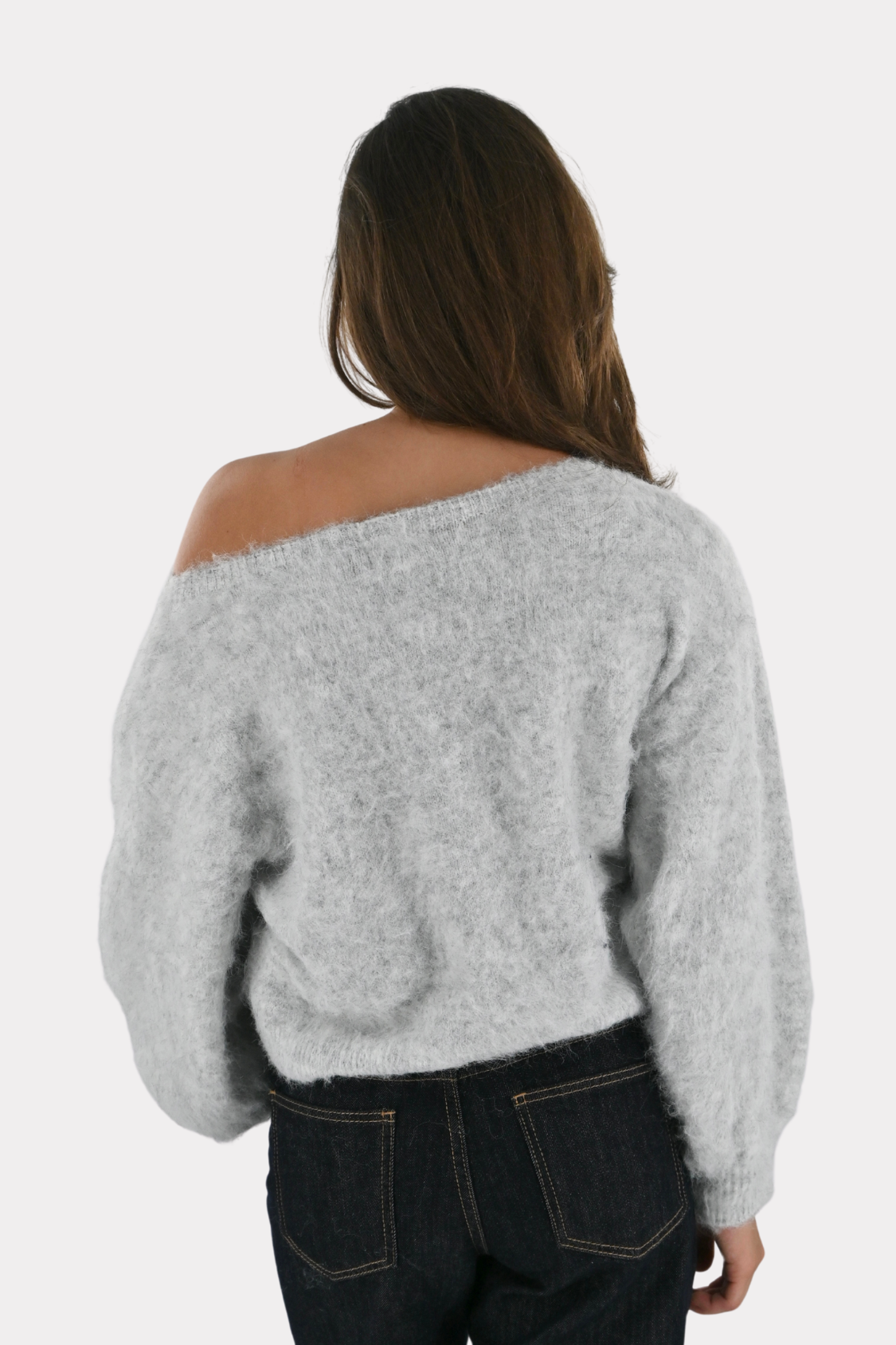 Maira pull épaules dénudées - gris
