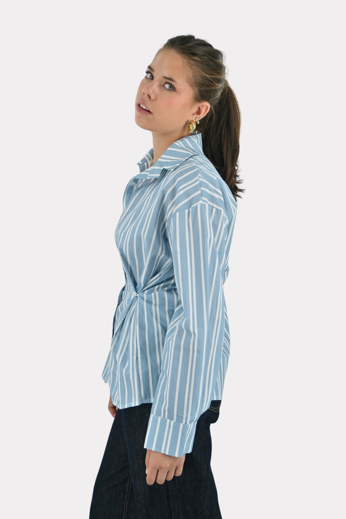 Fay-blouse-striped-blue/white-fashiontiger-3