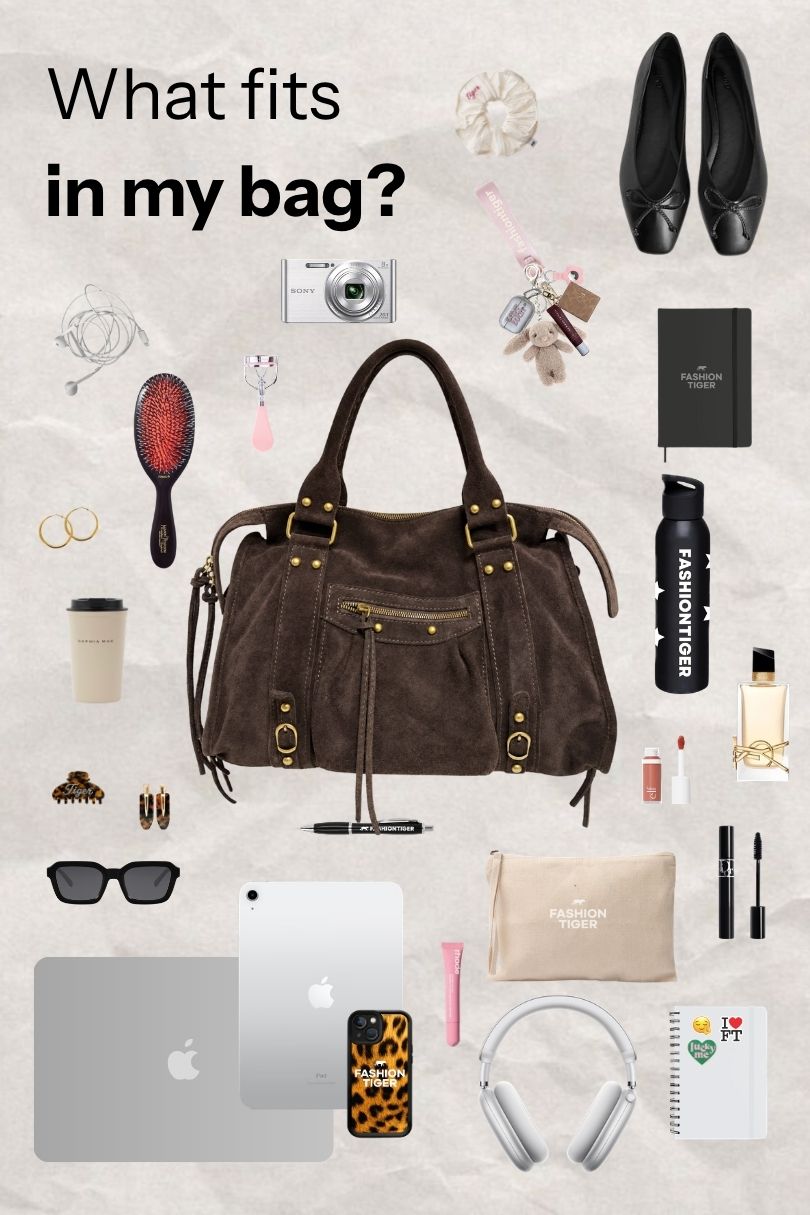 Icon-Tasche aus Wildleder - Dunkelbraun (Vorbestellung)