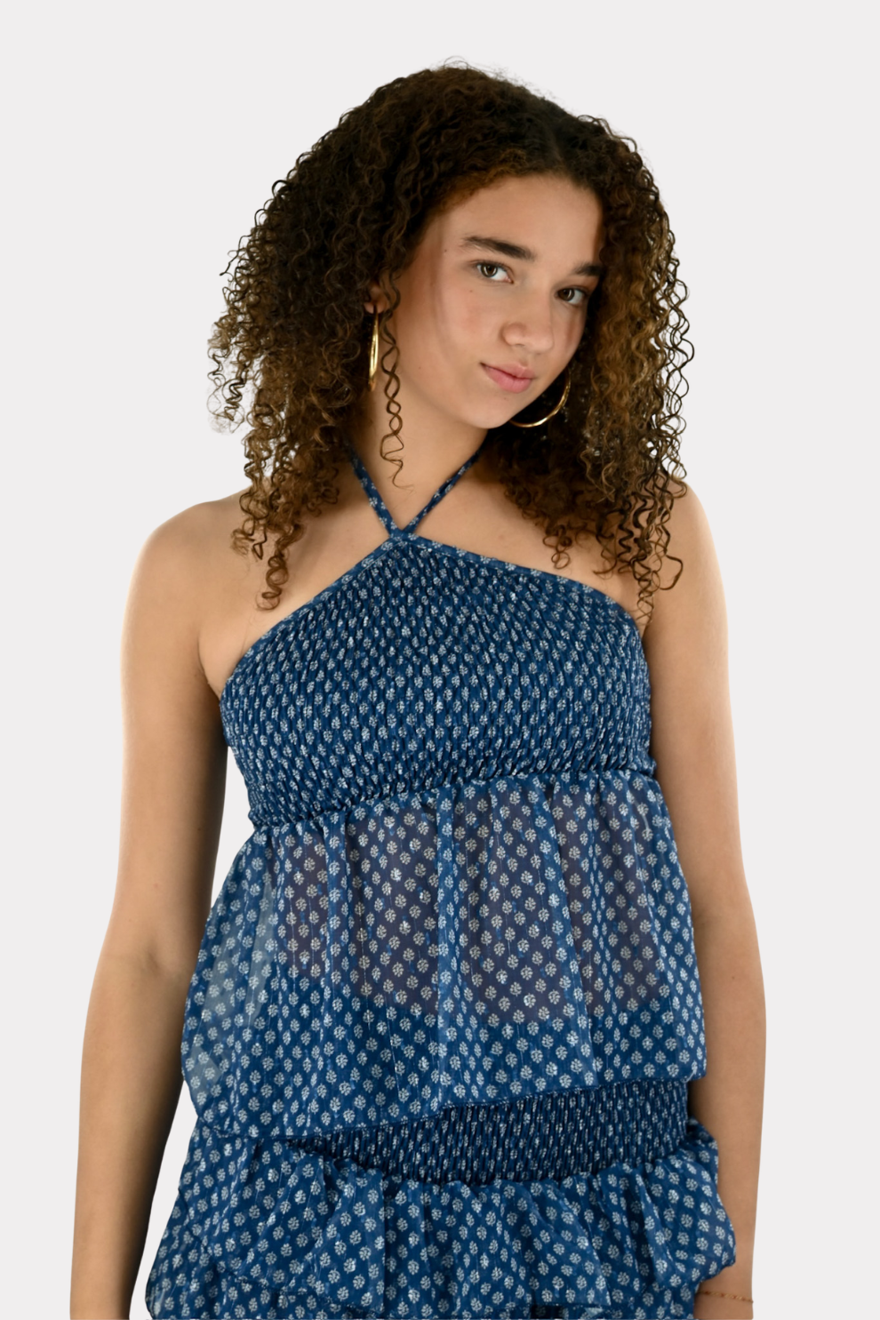 Blossy top - navy