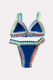 Ibiza bikini blauw/zwart reversible