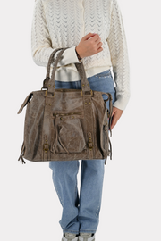 Vintage Schultasche - taupe