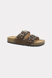 Sandales cloutées Quinty - marron foncé