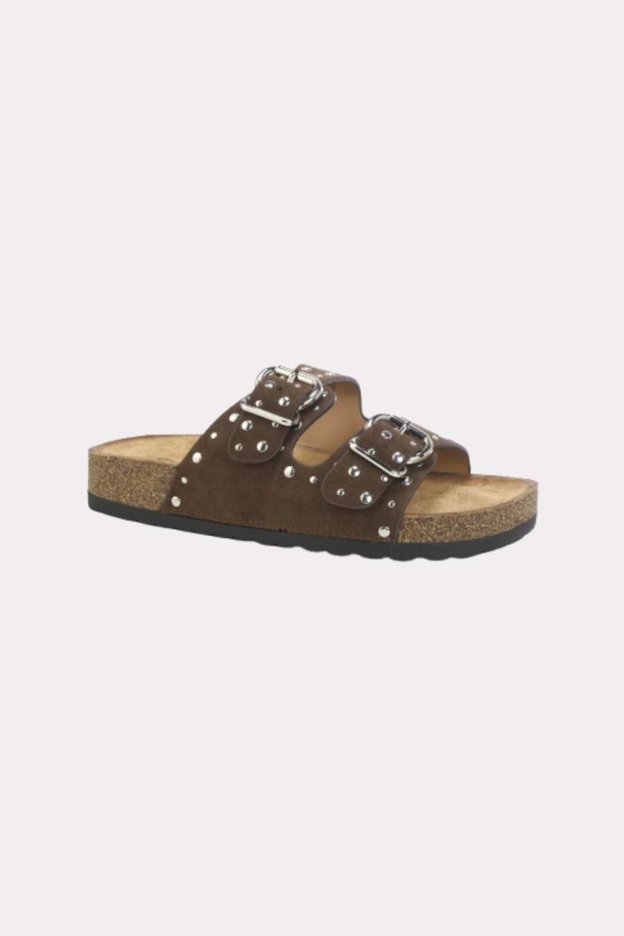Sandales cloutées Quinty - marron foncé