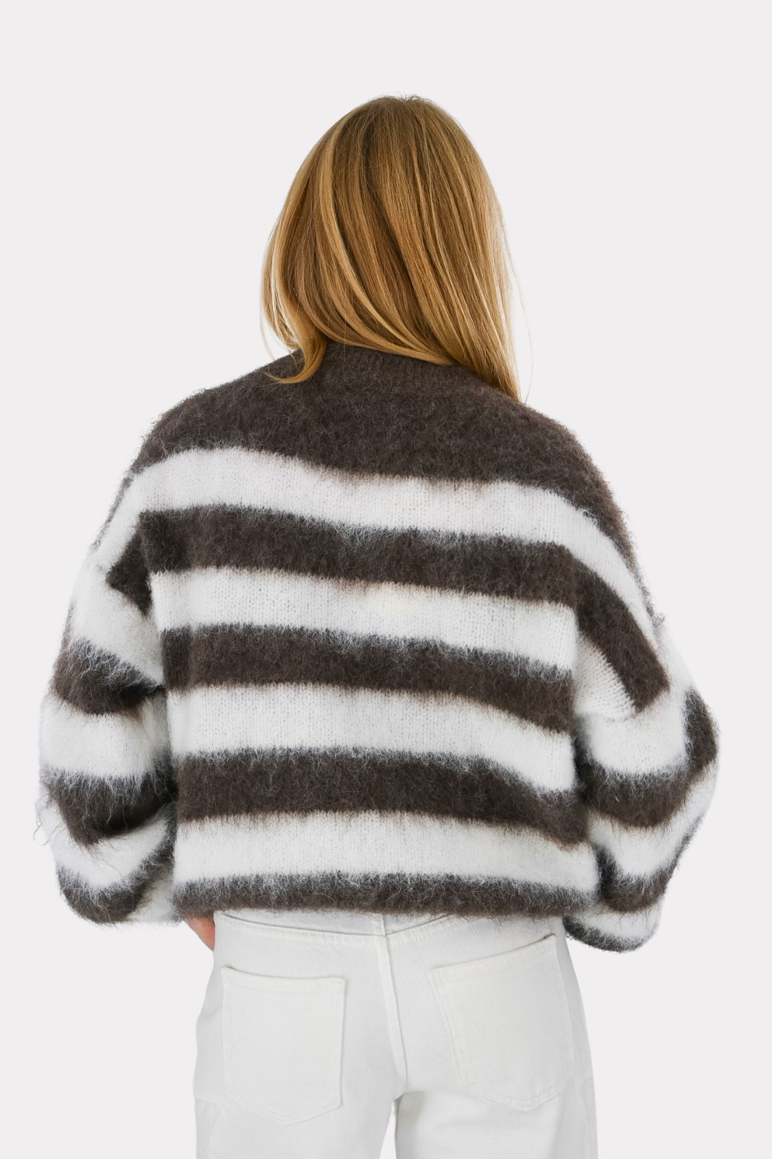 Molly en tricot - brun/blanc
