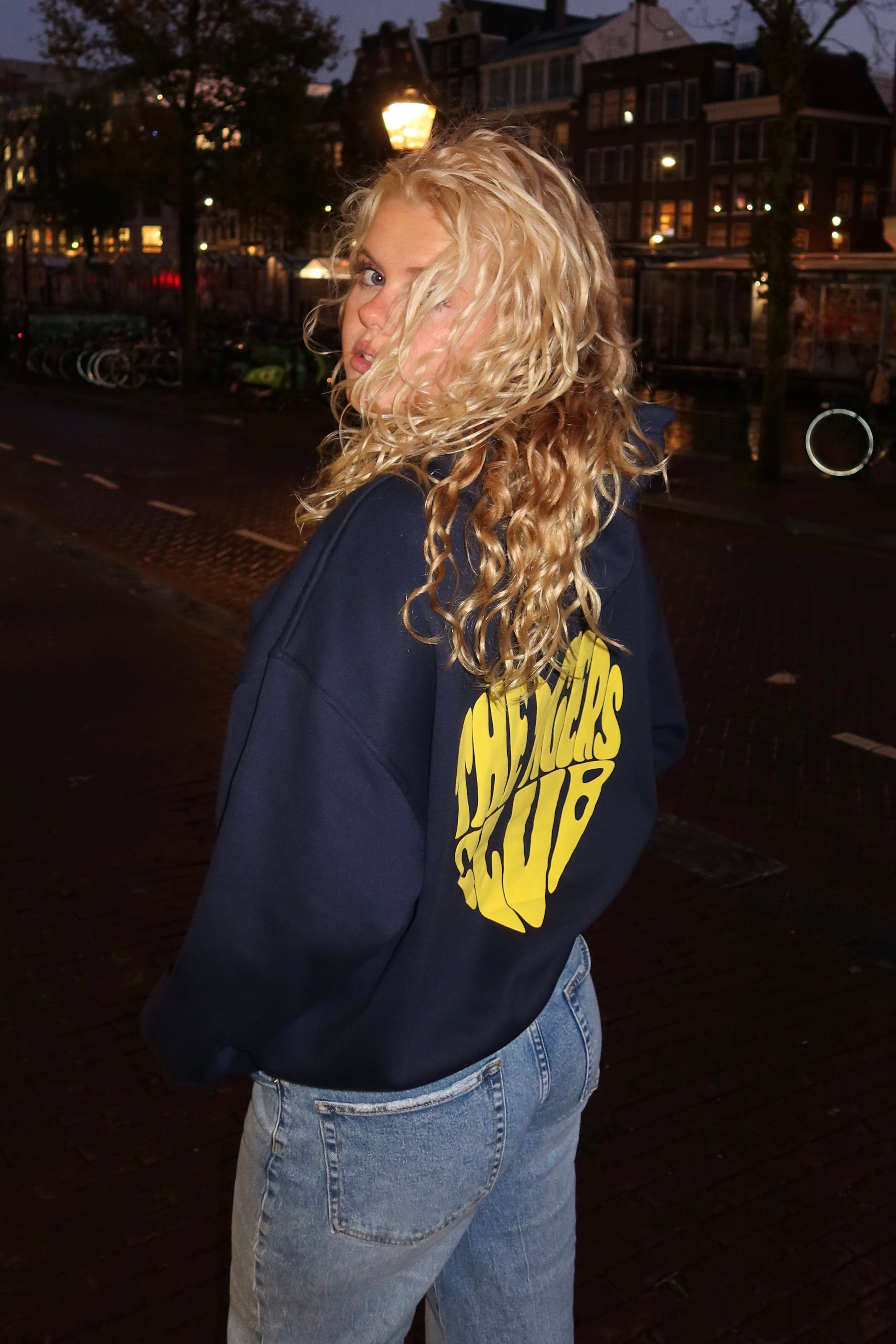 Love Tigers Hoodie - Marineblau