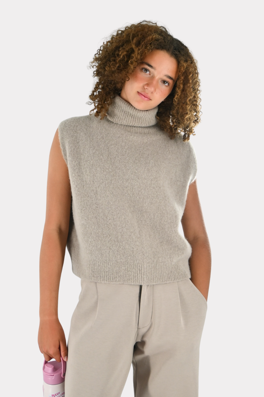 Maille haute douillette - taupe (précommande)