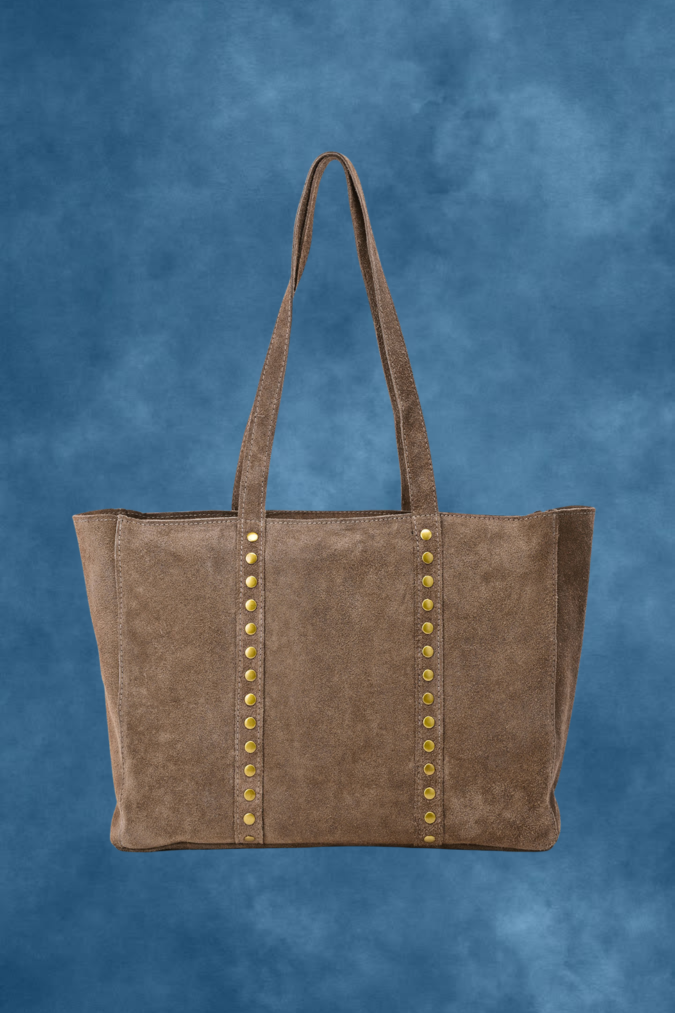 Sac clouté - taupe