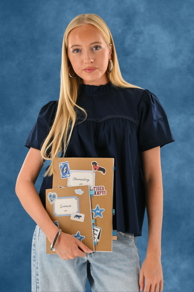 Serena blouse - navy