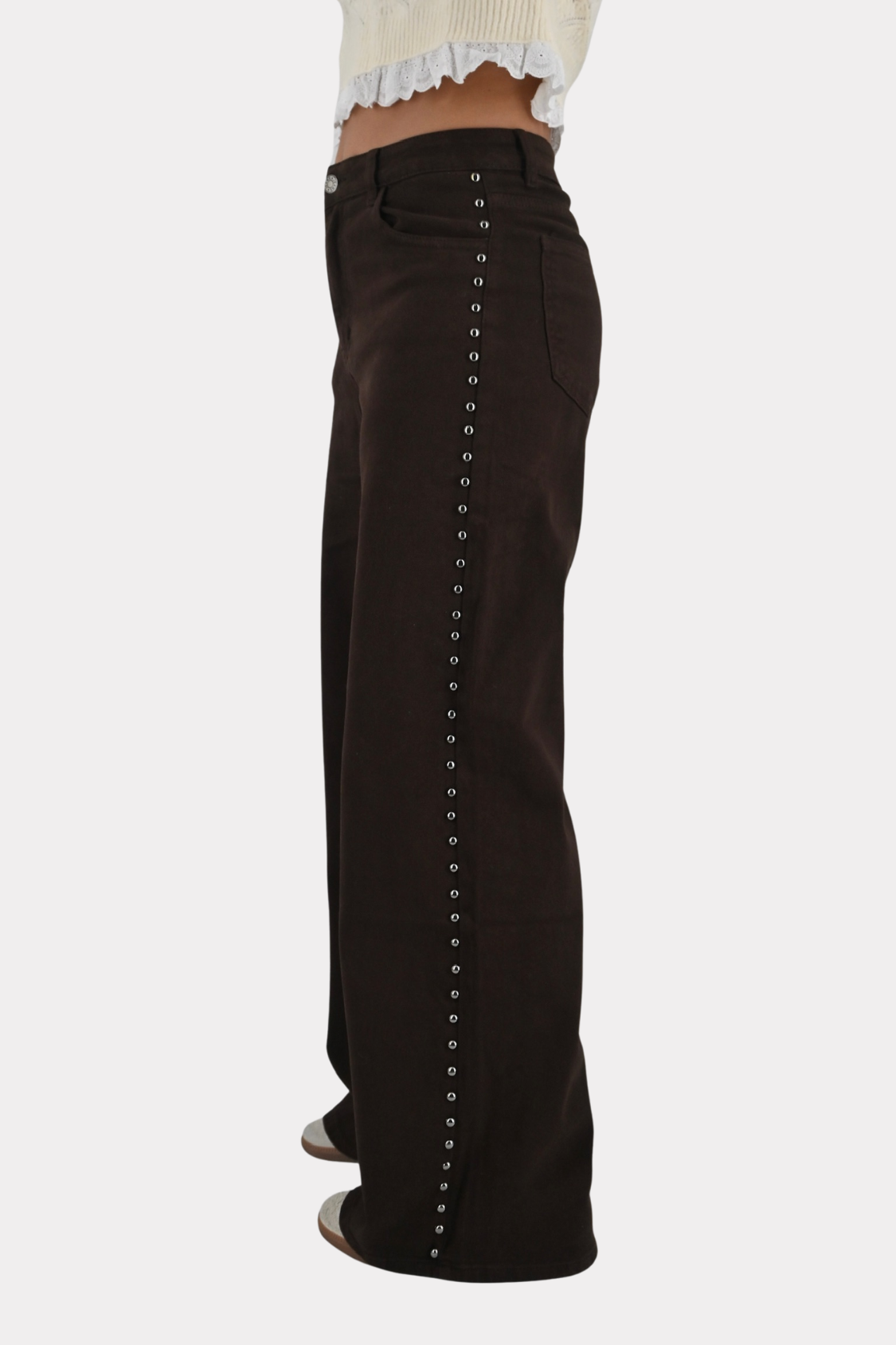 Studded-wide-leg-jeans-brown-fashiontiger-2
