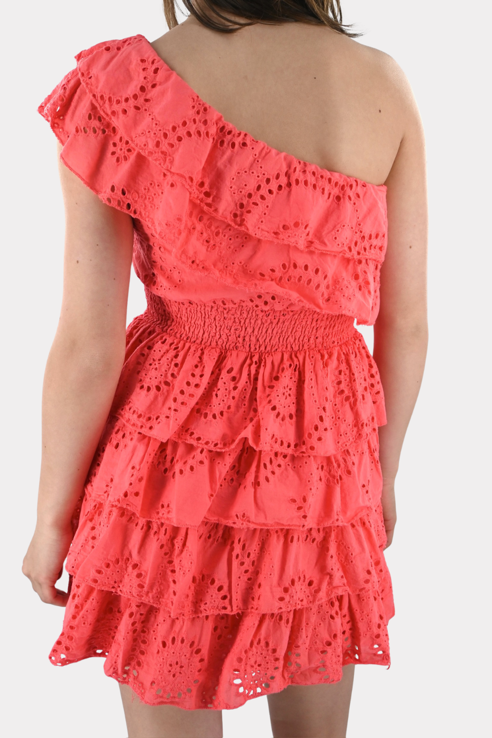 Robe d'été à volants - corail