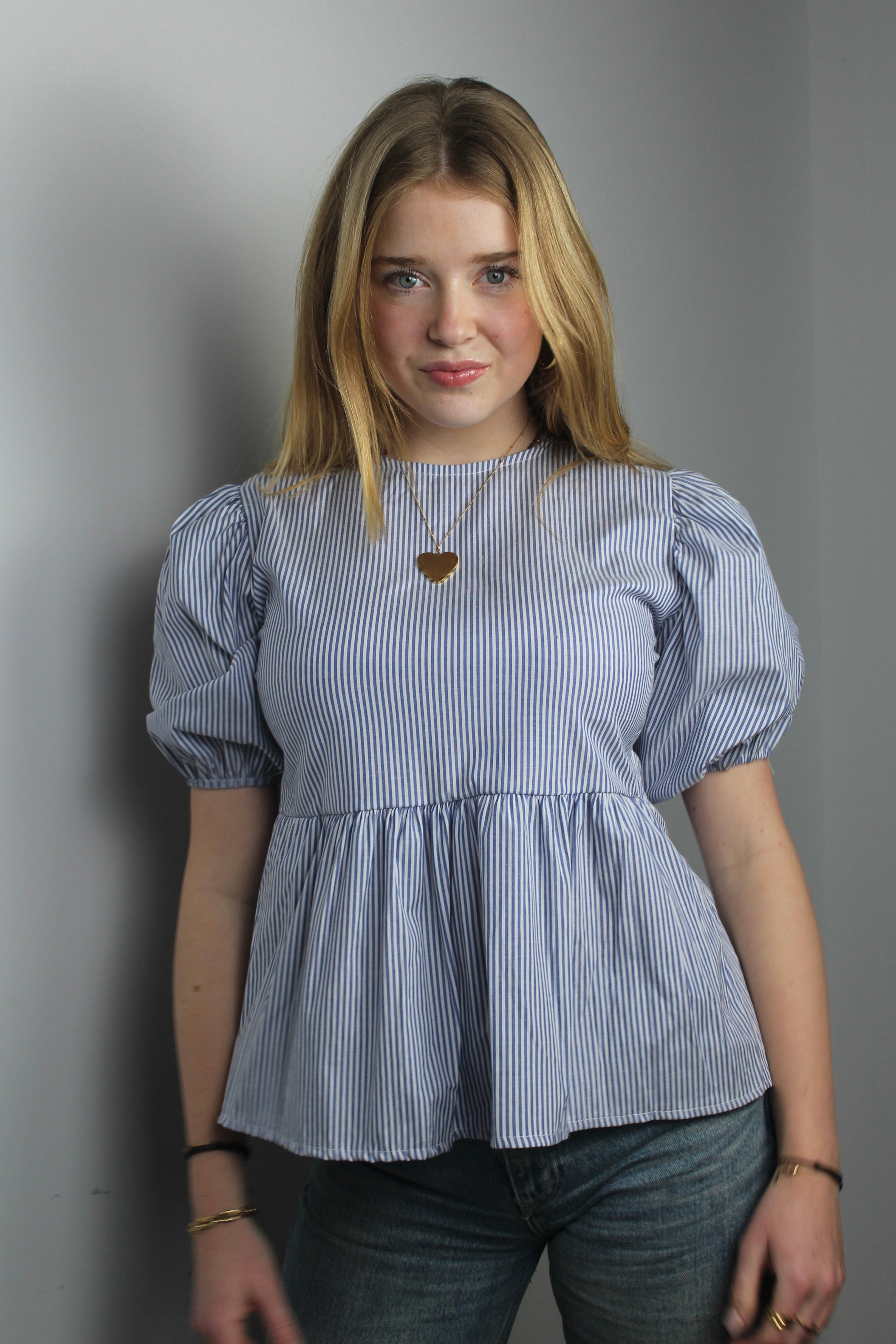 Eve blouse striped - blauw/wit