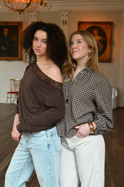 Michelle Spitzen-Top - braun