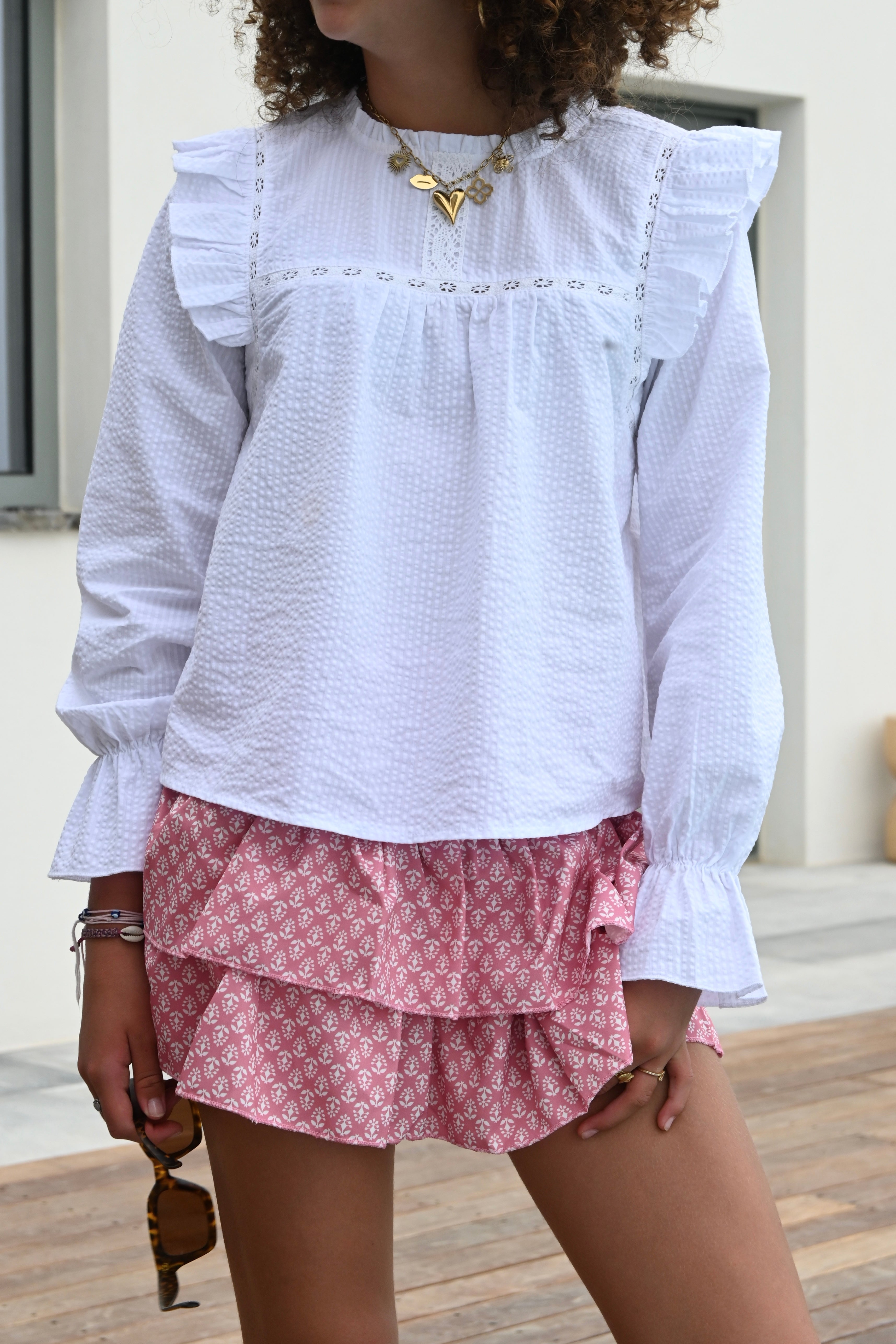 Date blouse - white