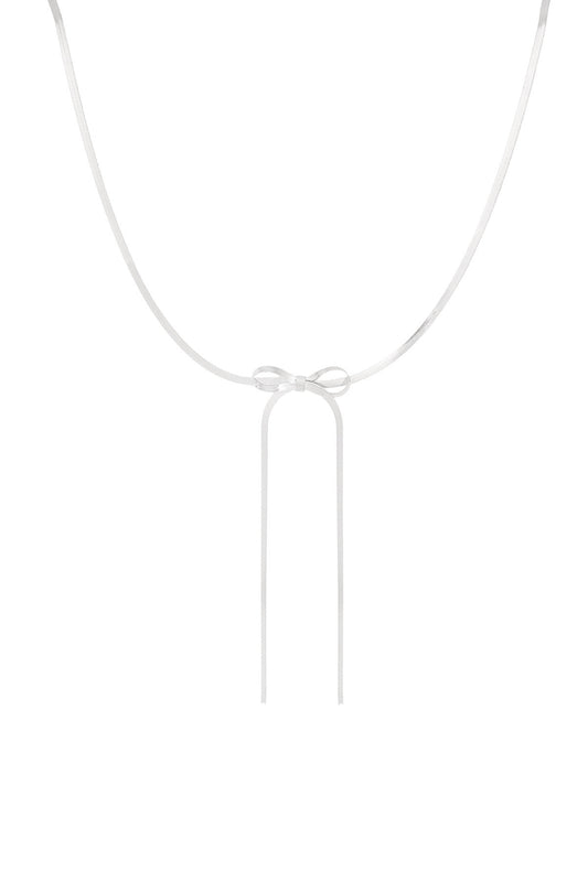 Bow necklace - Zilver