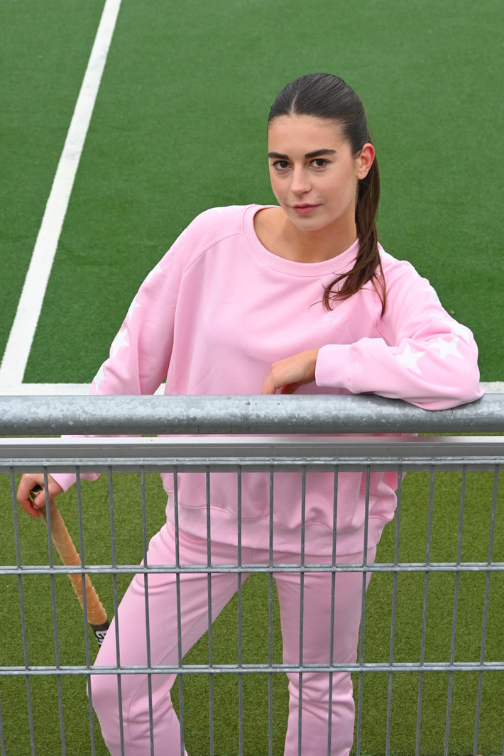 Sweat-shirt d'entraînement Tiger - rose bébé