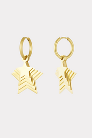 All stars earrings gold fashiontiger