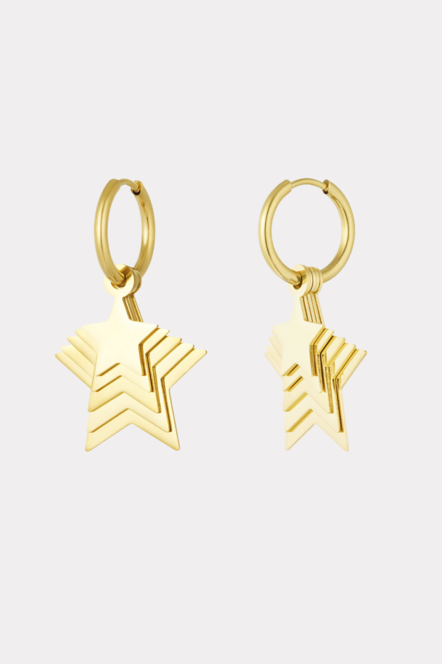 All stars earrings gold fashiontiger