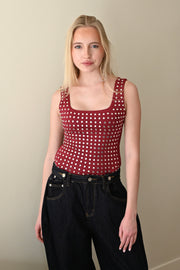 Amelie studded body - bordeaux - Fashiontiger 1