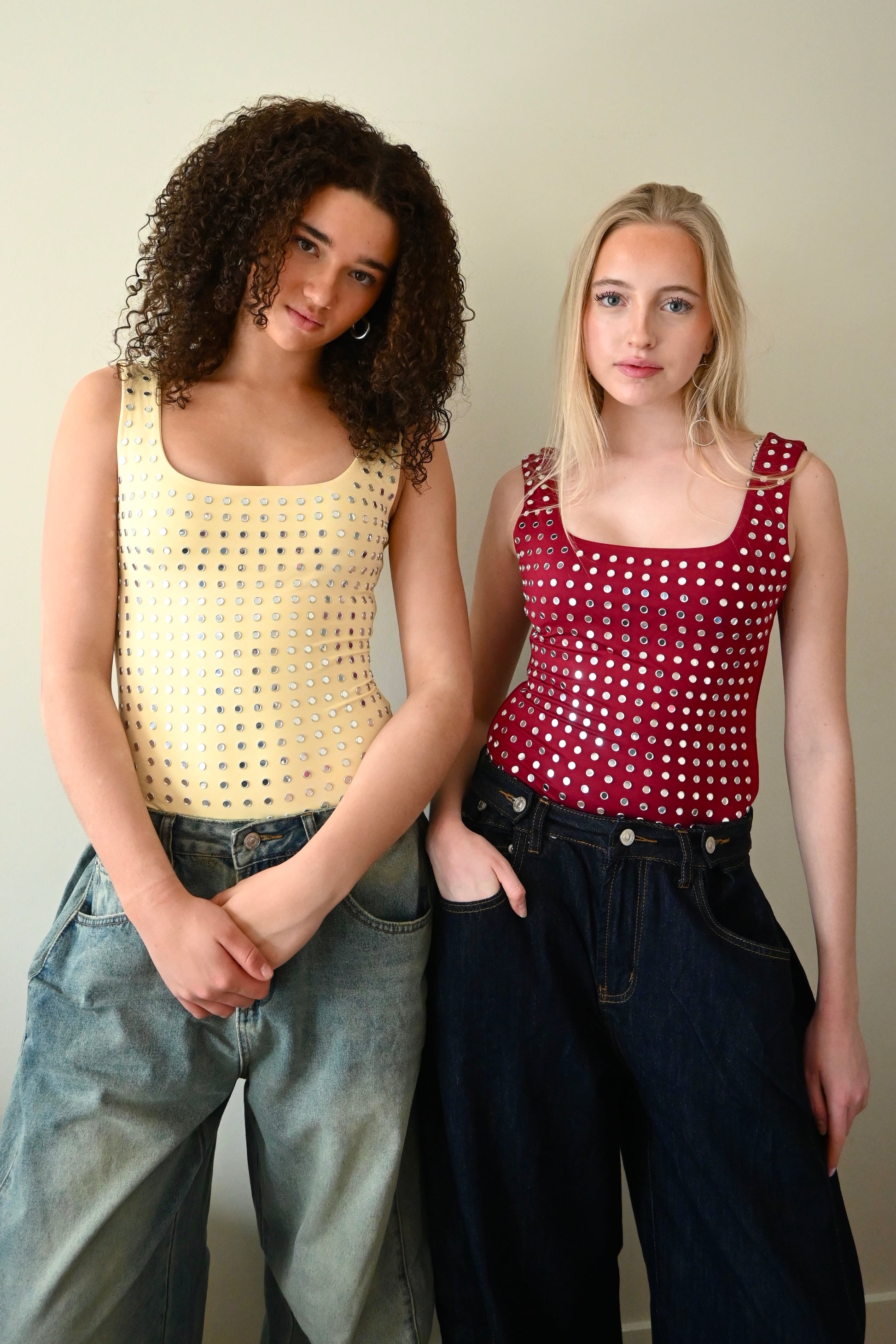 Amelie studded body - pale yellow - Fashiontiger 2