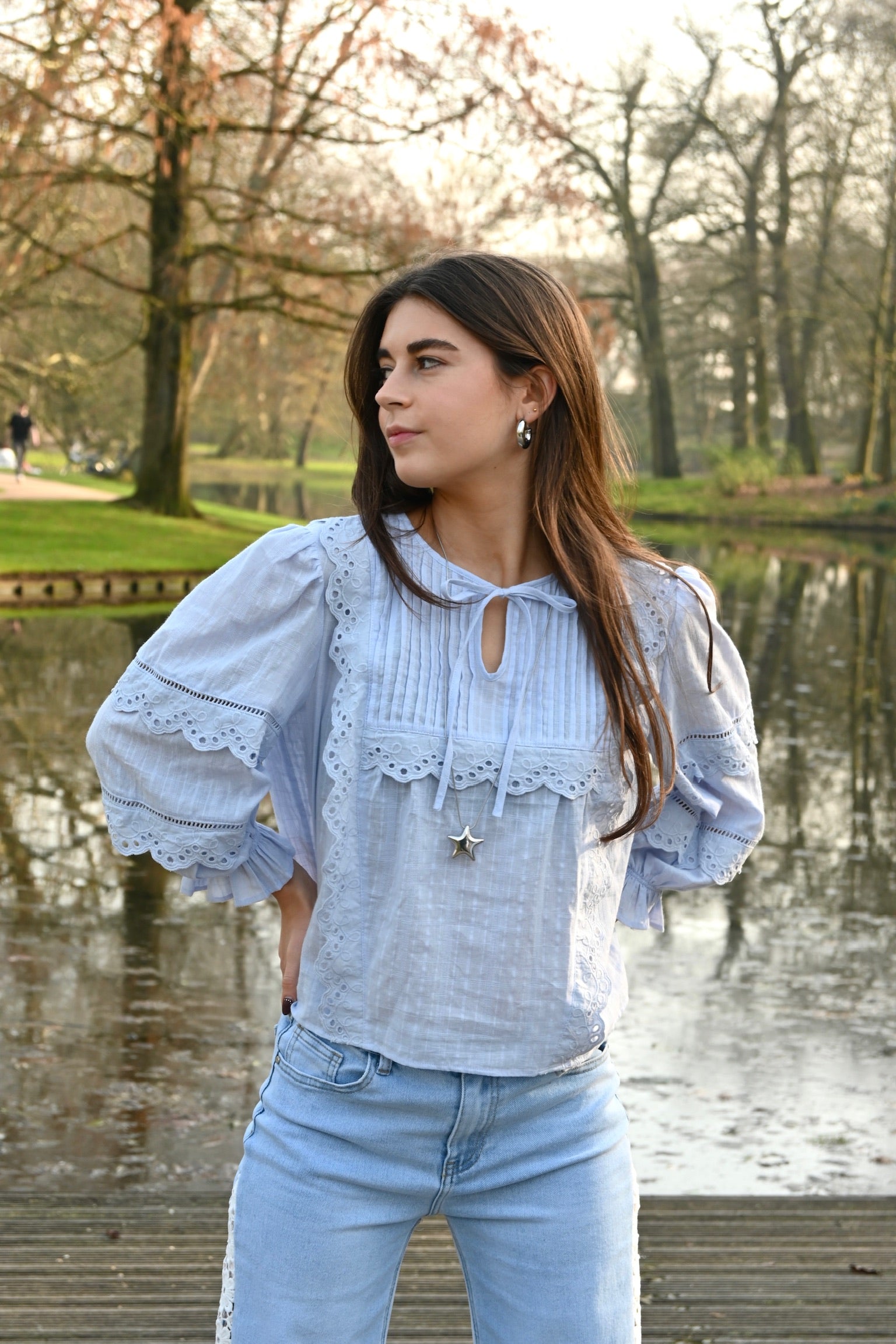 Anne blouse - licht blauw - Fashiontiger 2