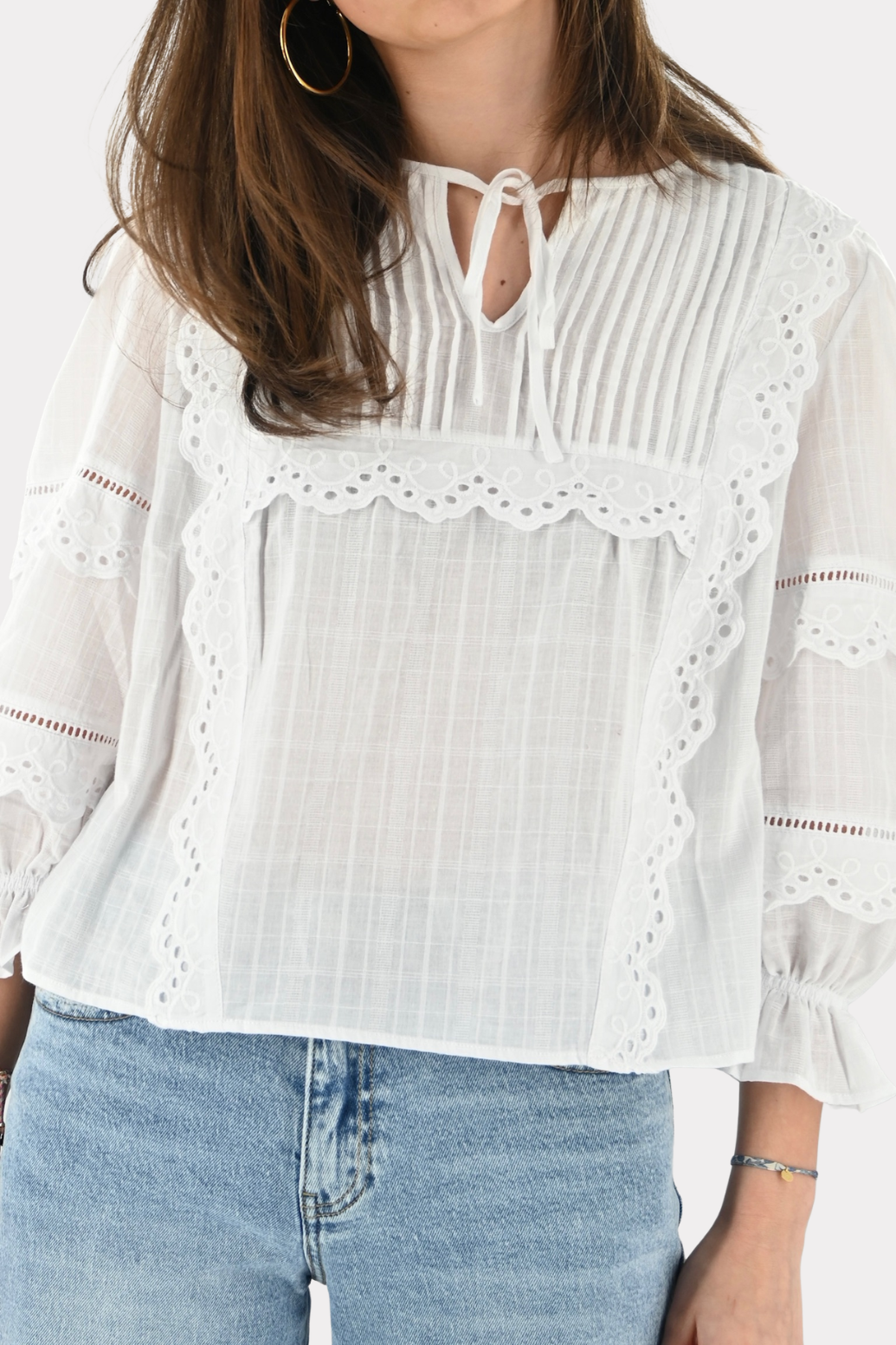 Anne blouse - wit - Fashiontiger - 8