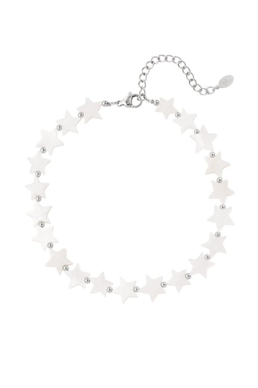 Star shell anklet - Zilver