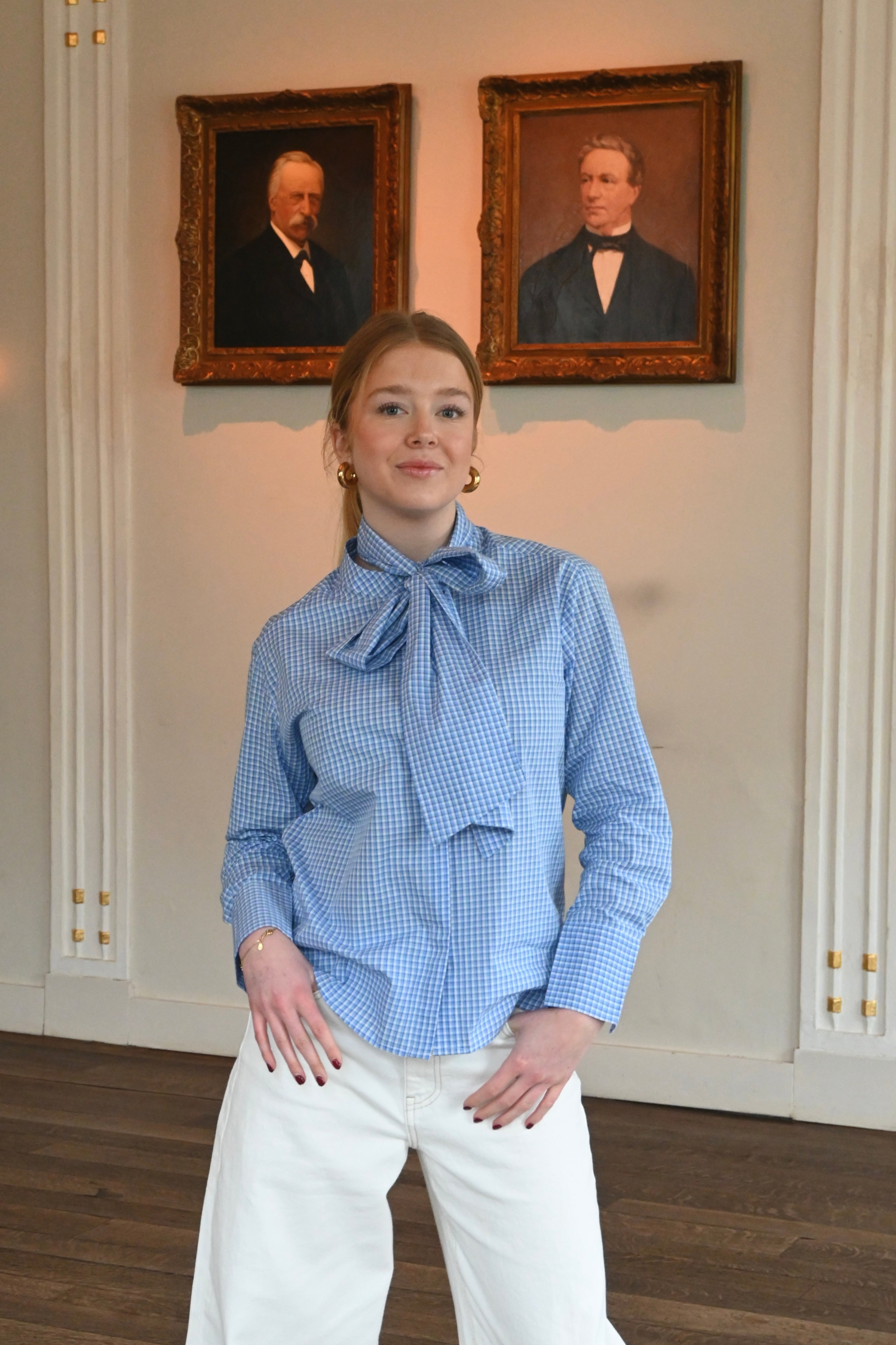 Downtown bow blouse - blauw