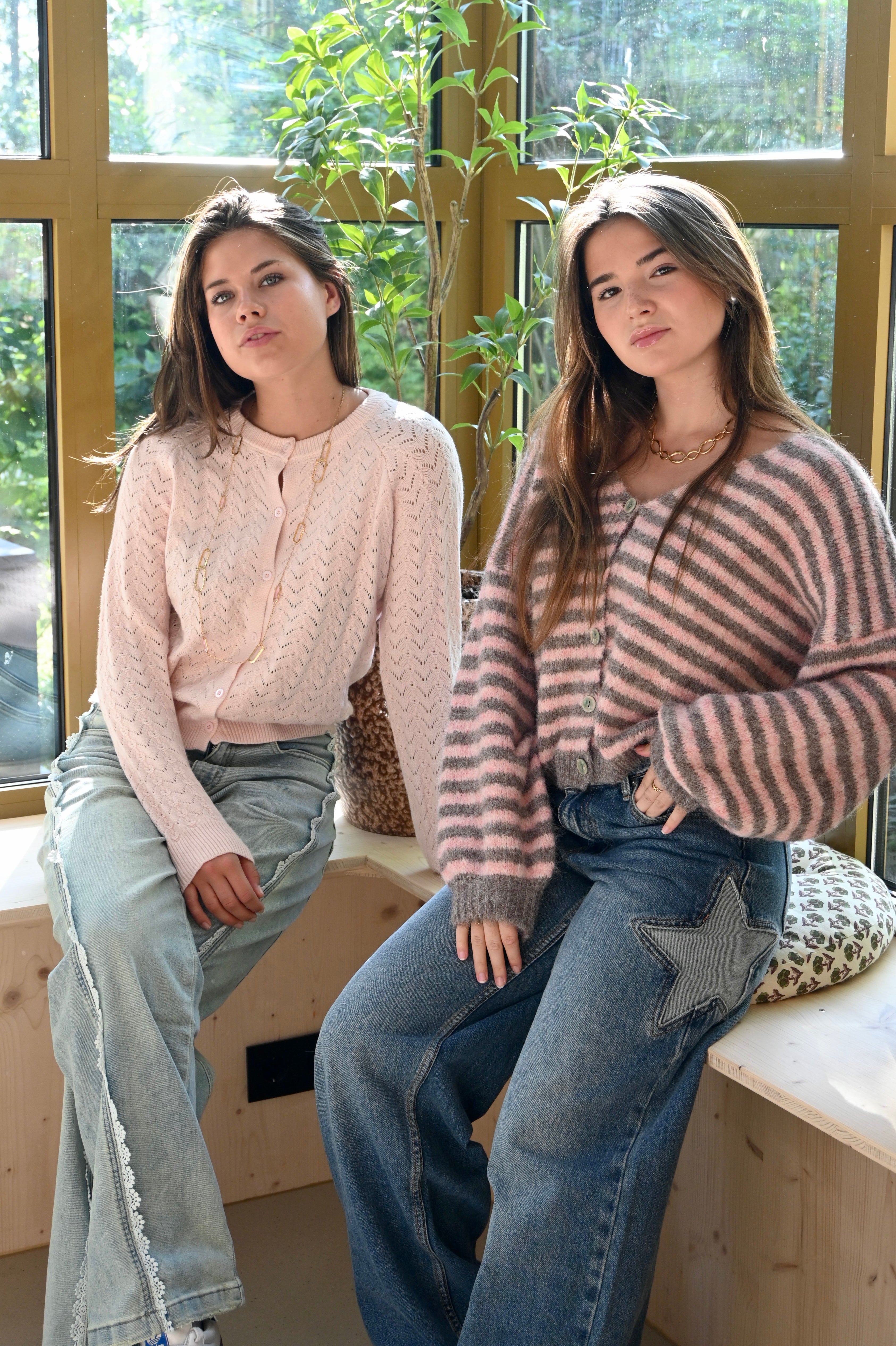 Bo cardigan - roze - fashiontiger 3