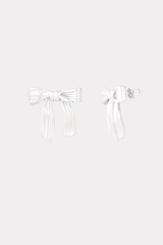 Bow down earrings silver fashiontiger