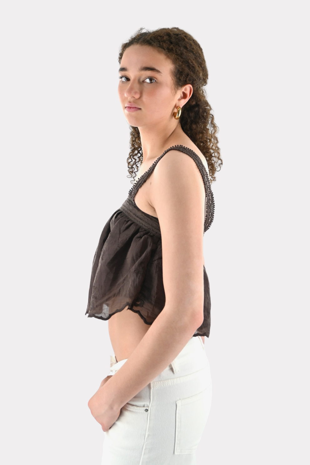 Breeze top - donker bruin - Fashiontiger 7
