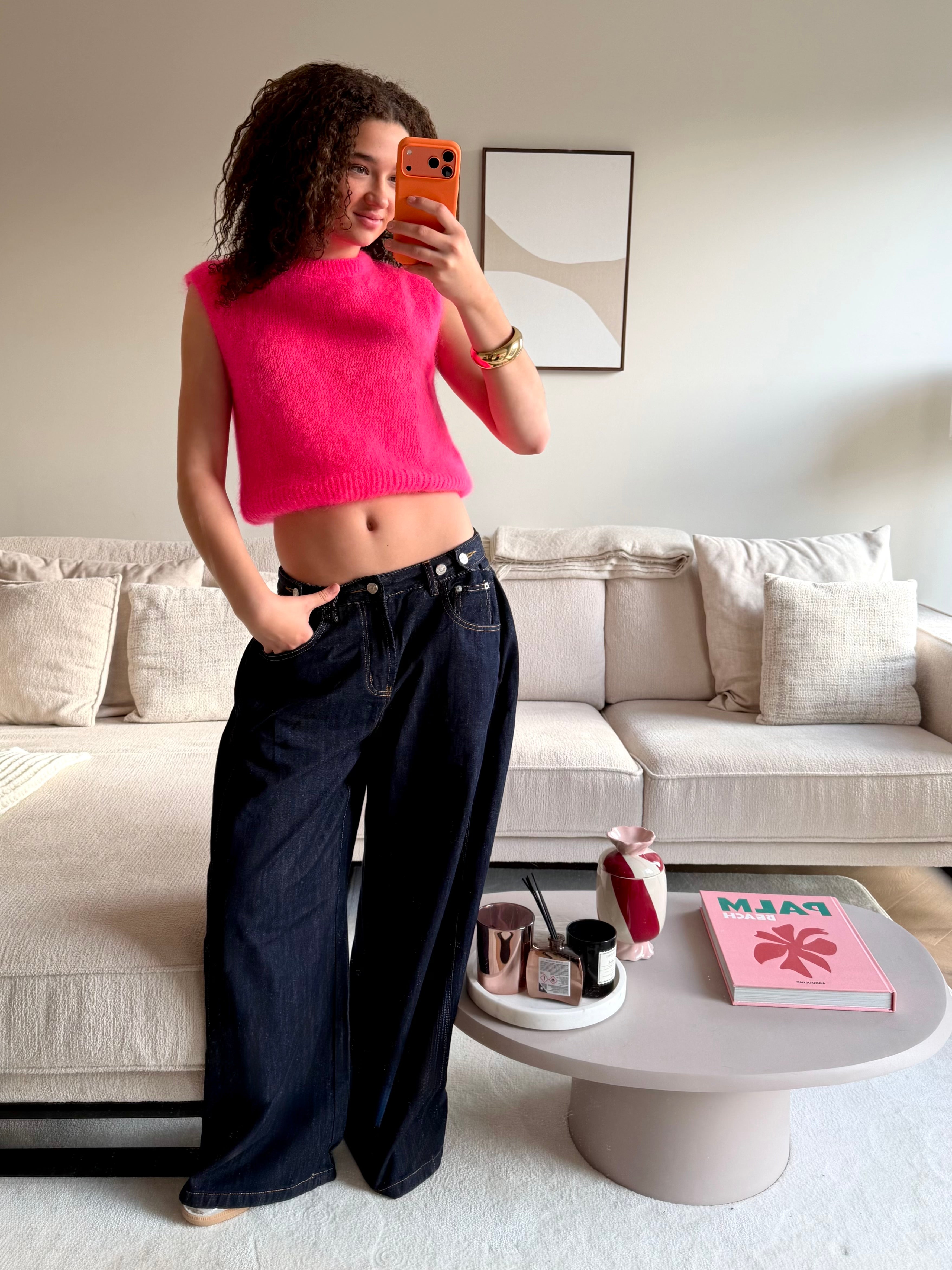 Button up jeans - donker blauw - Fashiontiger 2