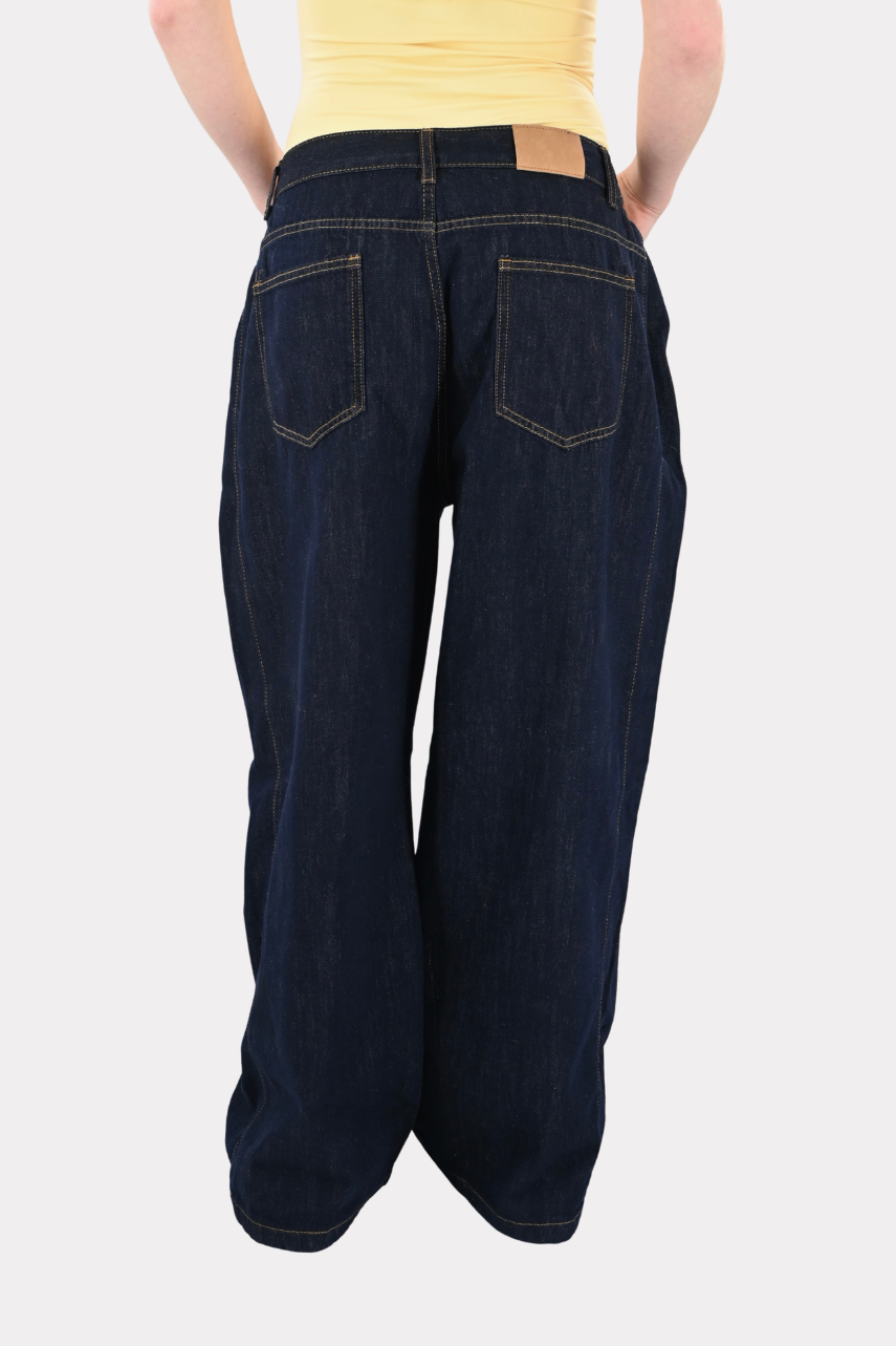 Button up jeans - donker blauw - Fashiontiger 6