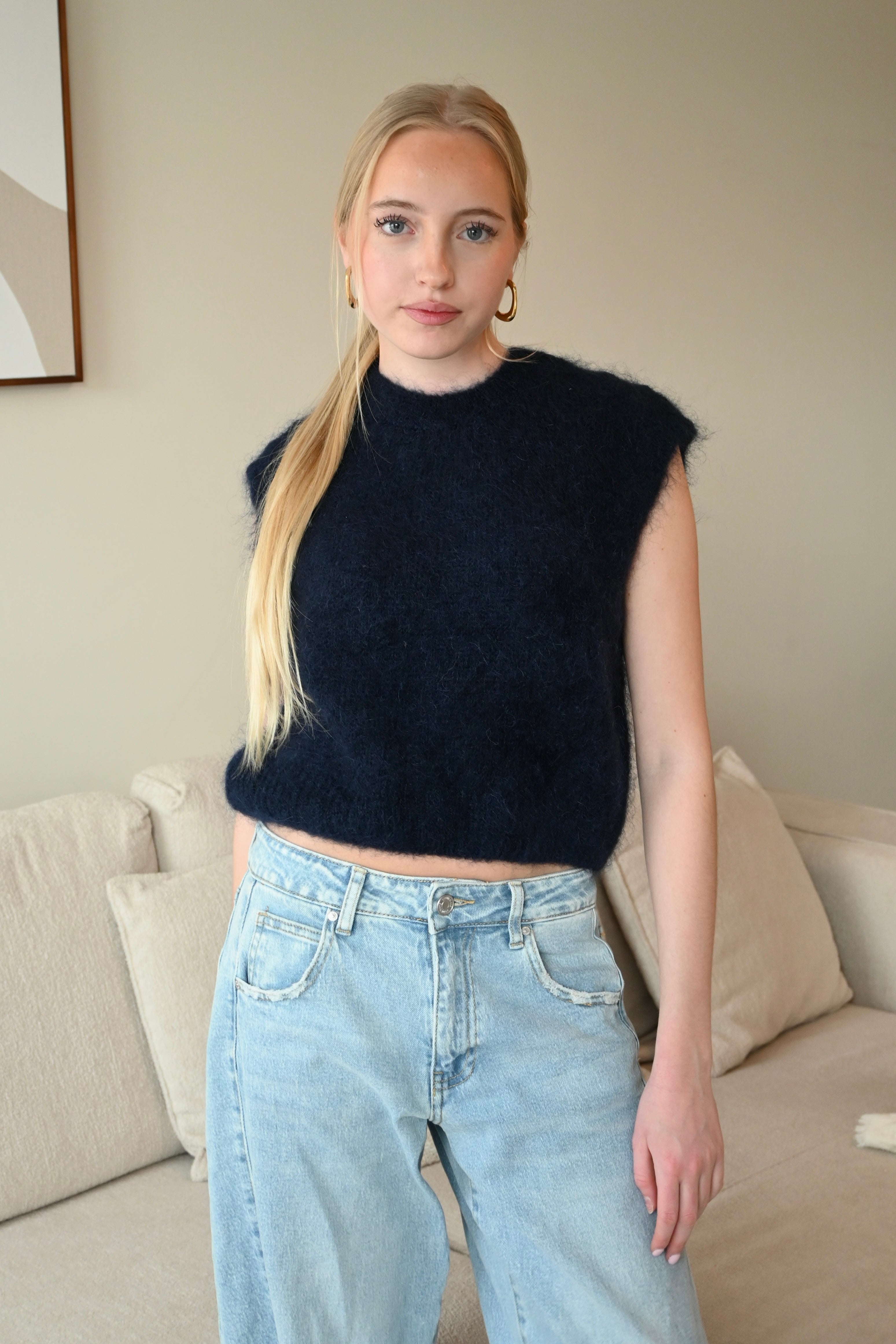 Soft classic knit  - navy
