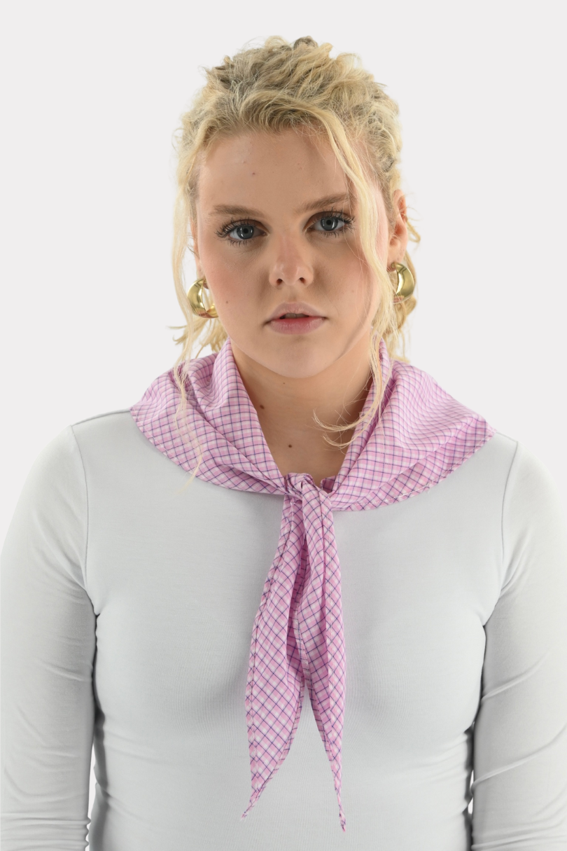 Check me scarf - roze - Fashiontiger 1