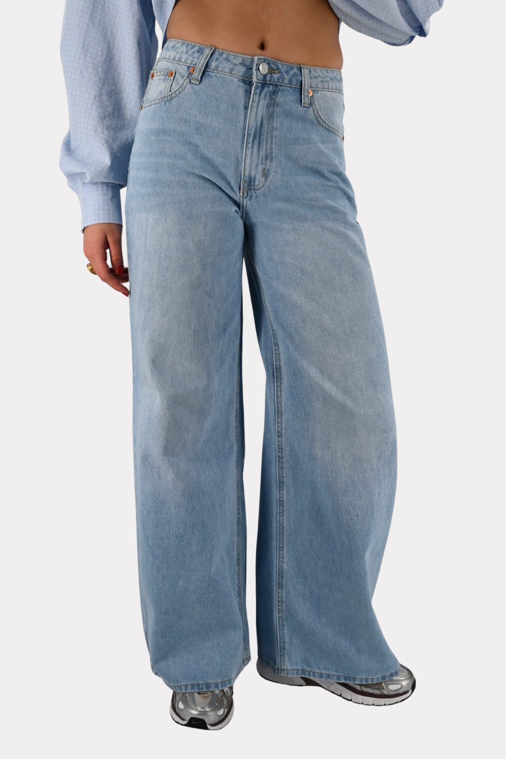 City wide leg jeans - blauw - Fashiontiger 3